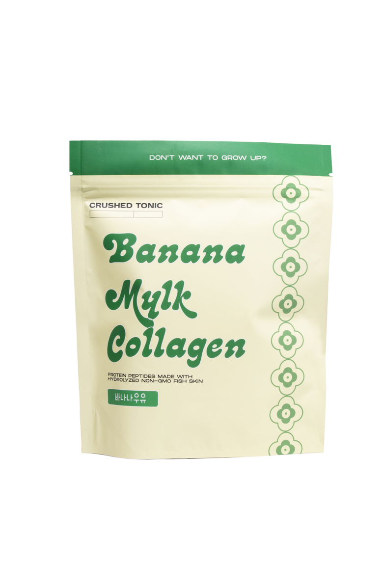 CRUSHED TONIC Banana Mylk Marine Collagen Supplement, Main, color, Off-White