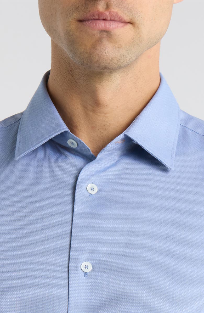 Paul Smith Tailored Fit Textured Cotton Dress Shirt, Alternate, color, Blue