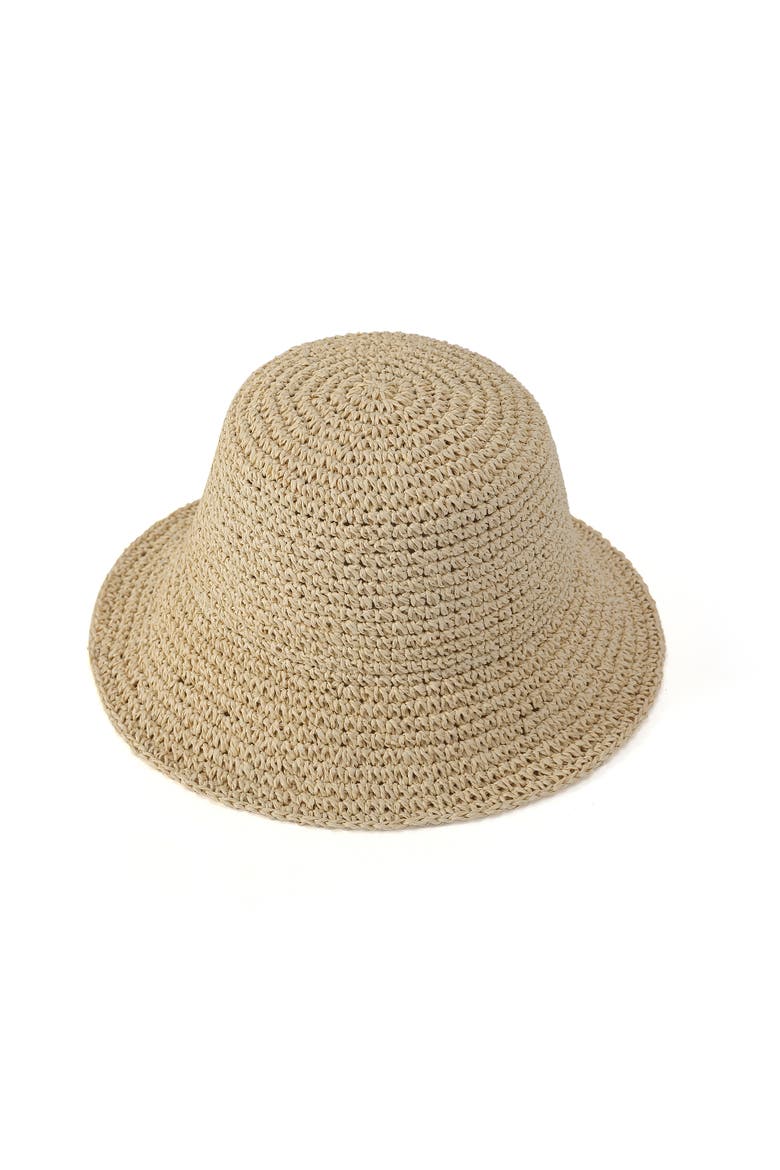 Moriah Women's Paper Straw Bucket Hat, Alternate, color, Natural
