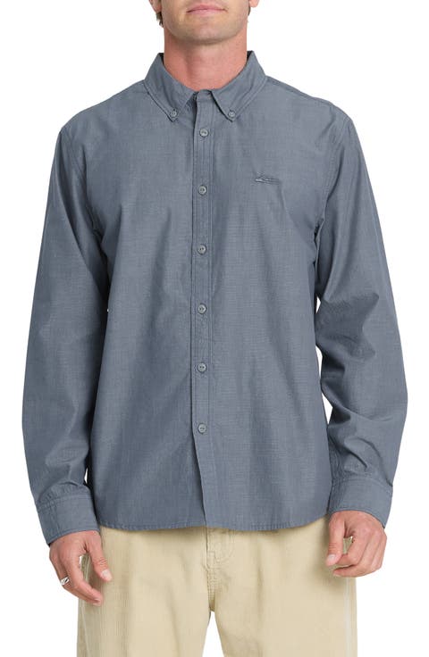 Shore Break Classic Long Sleeve Cotton Button-Down Shirt