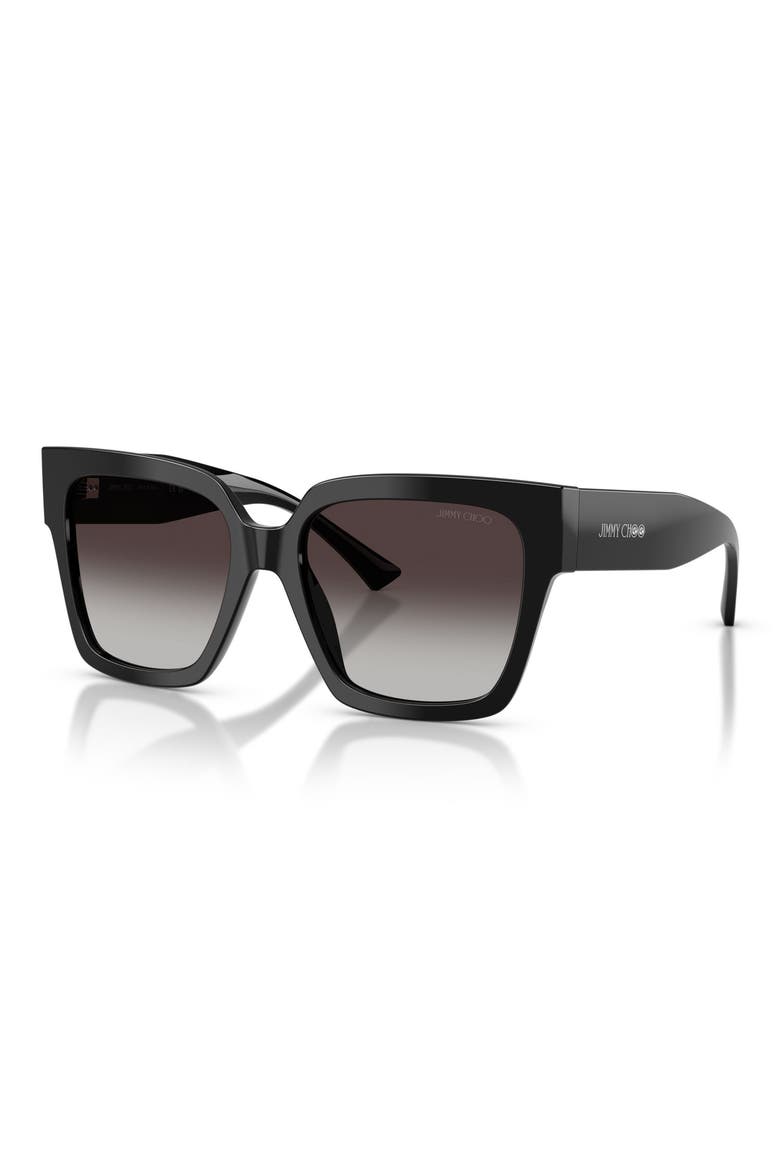 54mm Gradient Square Sunglasses, Alternate, color, BLACK / GRADIENT GRAY