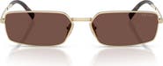 Prada 59mm Rectangular Sunglasses