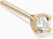 Oradina 14K Gold Shine Bright Diamond Single Mini Stud