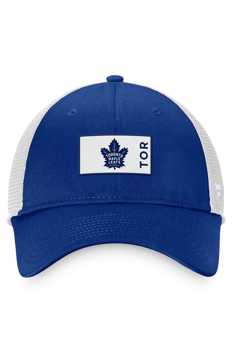 FANATICS Men's Fanatics Branded Blue Toronto Maple Leafs Authentic Pro Rink Trucker Snapback Hat, Alternate, color, 