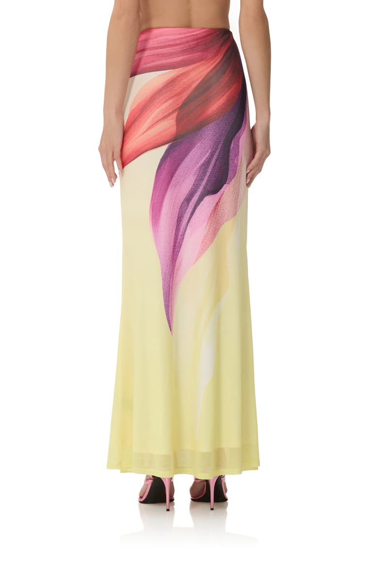 Tegan Maxi Skirt, Alternate, color, LEMON LOTUS