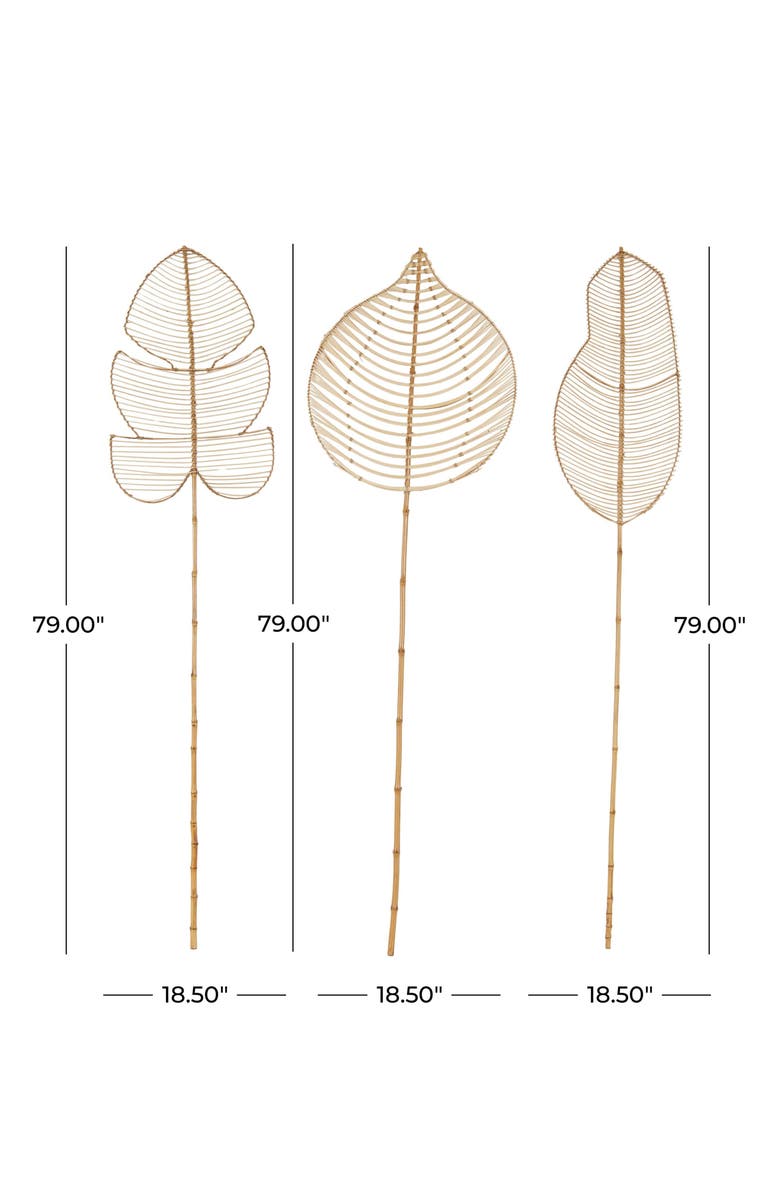 SONOMA SAGE HOME 3-Piece Natural Dried Bamboo Leaf Foliage, Alternate, color, Brown