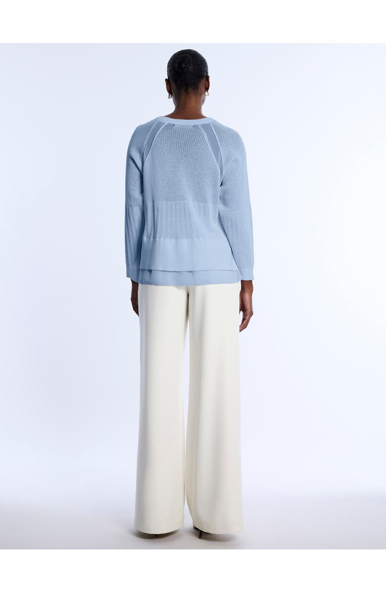 BCBGMAXAZRIA Pointelle Knit Sweater, Alternate, color, Cloud