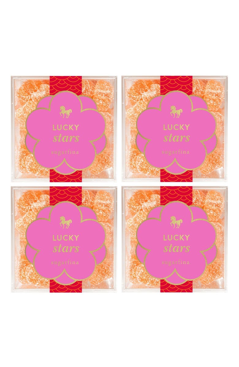 sugarfina Lunar New Year Set of 4 Lucky Stars Candy Cubes, Main, color, 