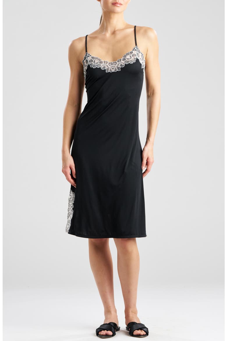 Peony Enchant Nightgown, Main, color, BLACK