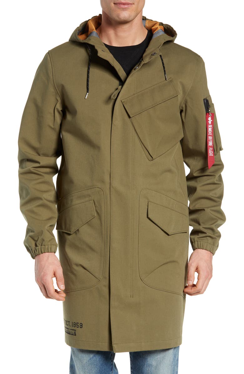 Alpha Industries Duster Waterproof Field Coat, Alternate, color,