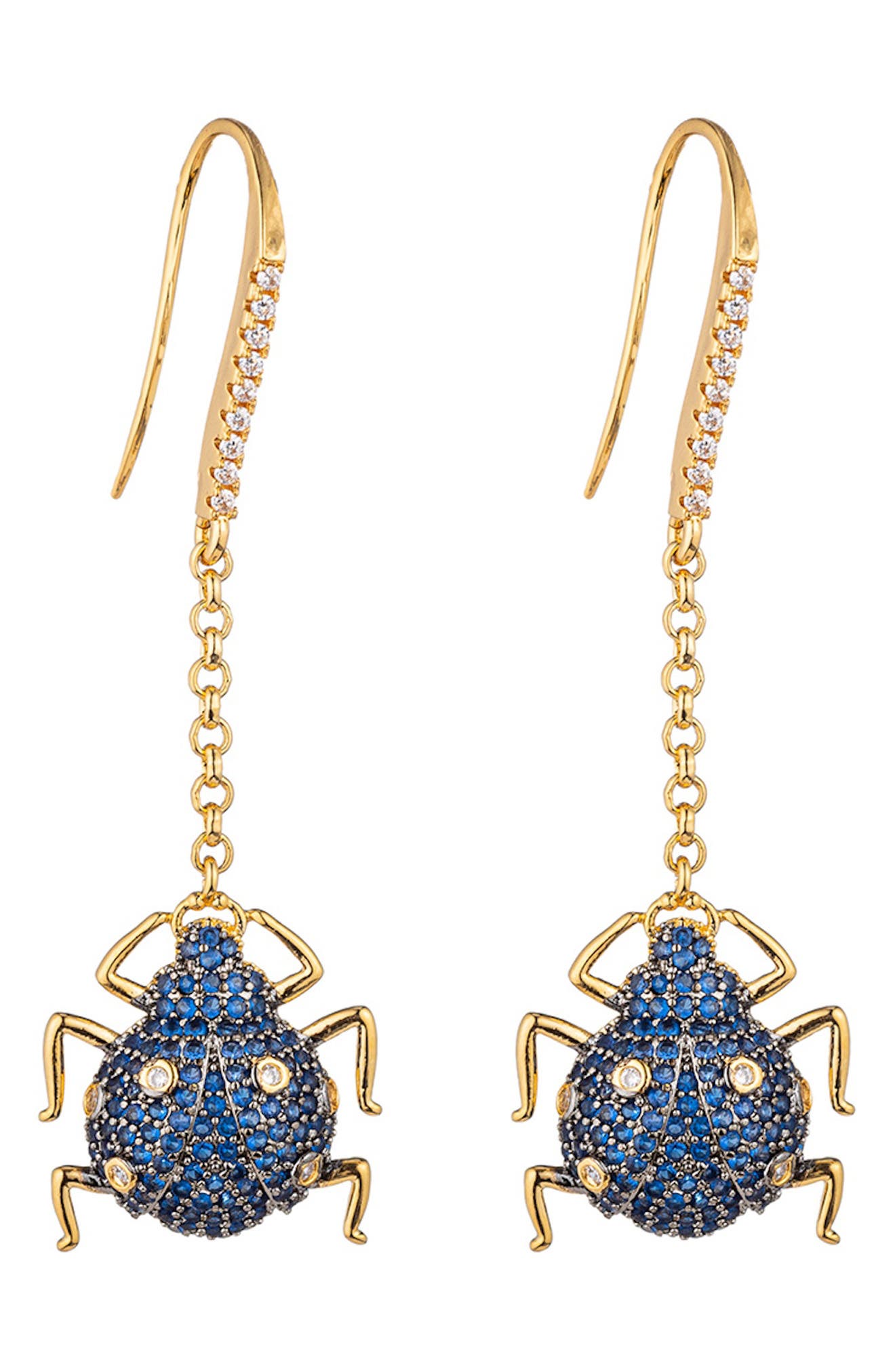 EYE CANDY LOS ANGELES Lexy Beetle Drop Earrings