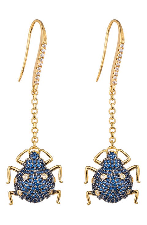 Lexy Beetle Drop Earrings