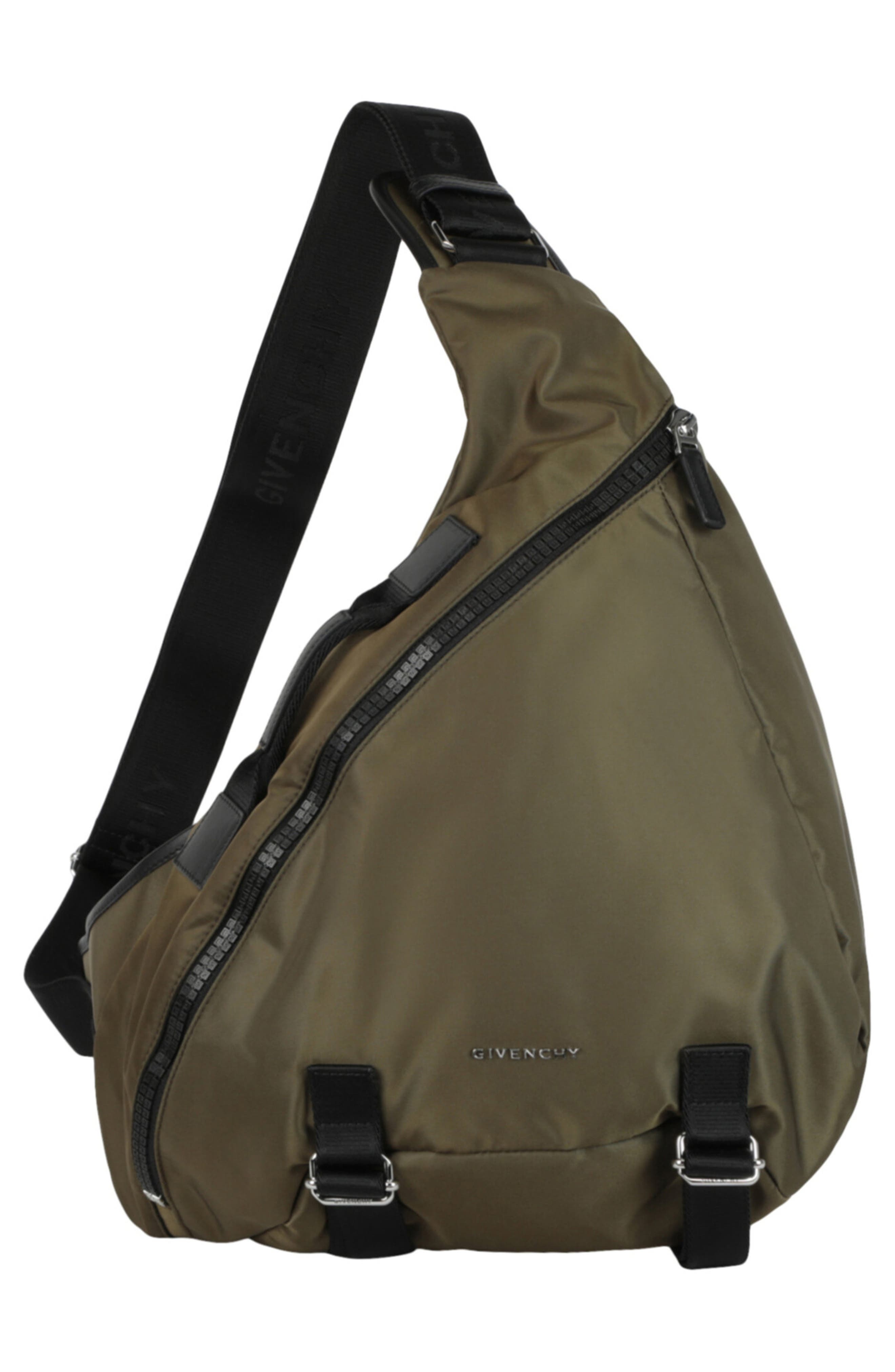 Givenchy G Zip Triangle Sling Bag, Alternate, color, Khaki