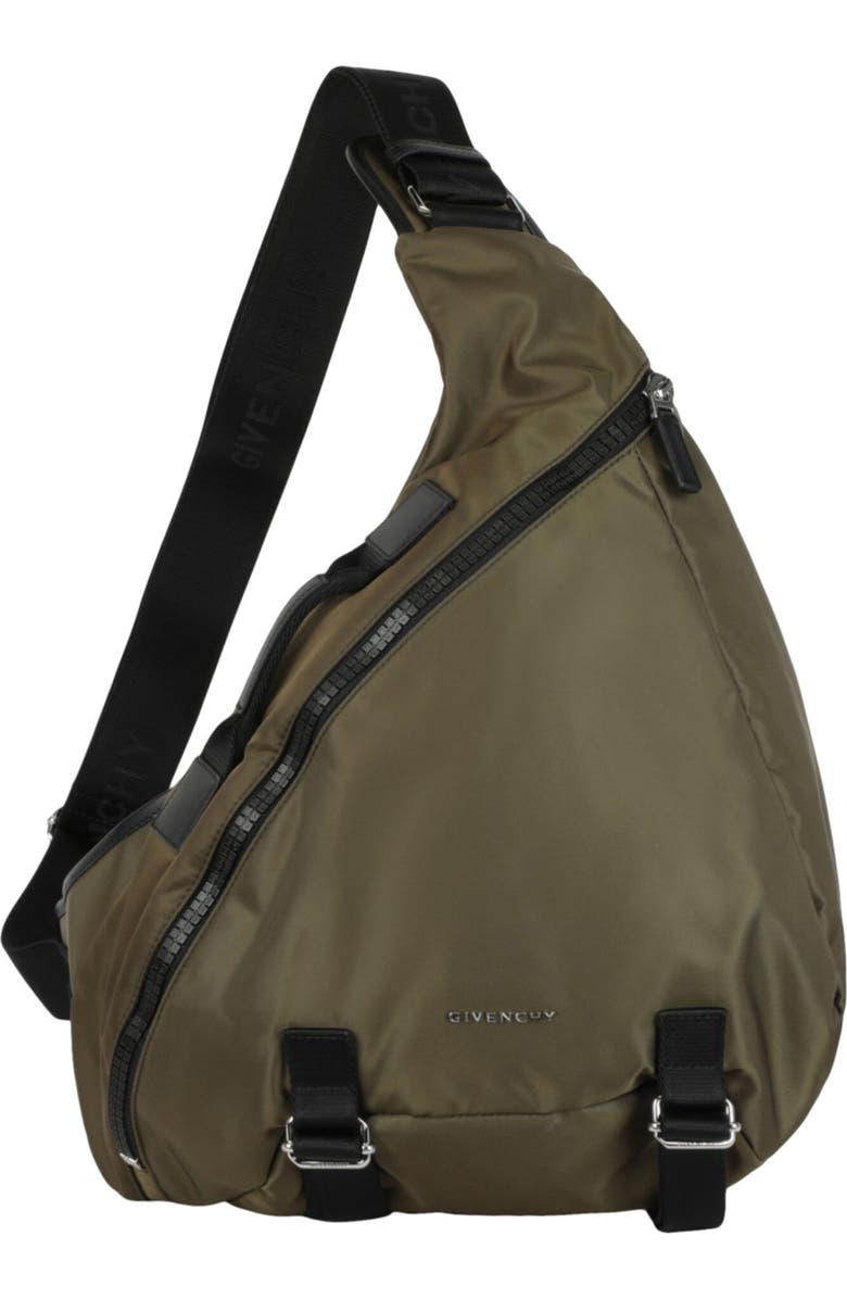 Givenchy G Zip Triangle Sling Bag, Alternate, color, Khaki