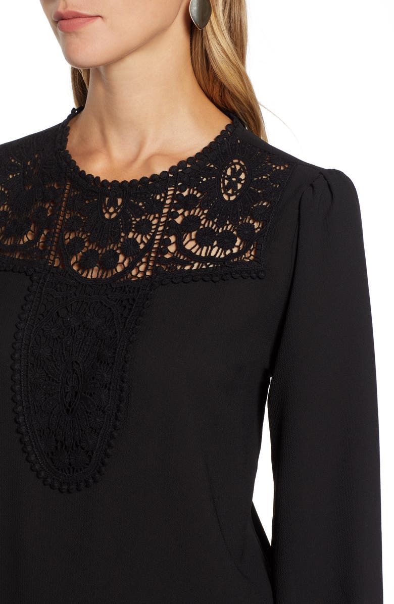 Halogen<sup>®</sup> Lace & Crepe Blouse, Alternate, color, 