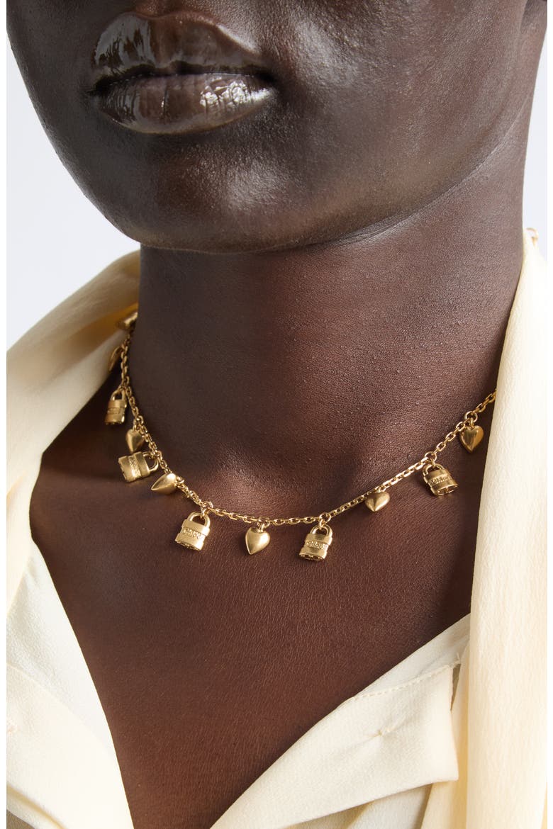 Charm Necklace, Alternate, color, VINTAGE GOLD