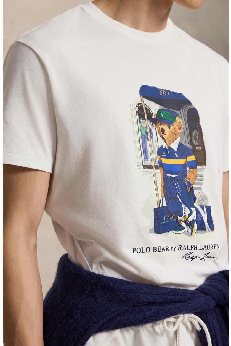 US Open Polo Bear Graphic T-Shirt, Alternate, color, WHITE