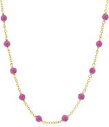 The Lovery Fine Jewelry Ruby Bead Chain Necklace