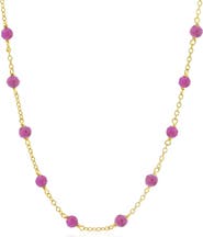 The Lovery Fine Jewelry Ruby Bead Chain Necklace