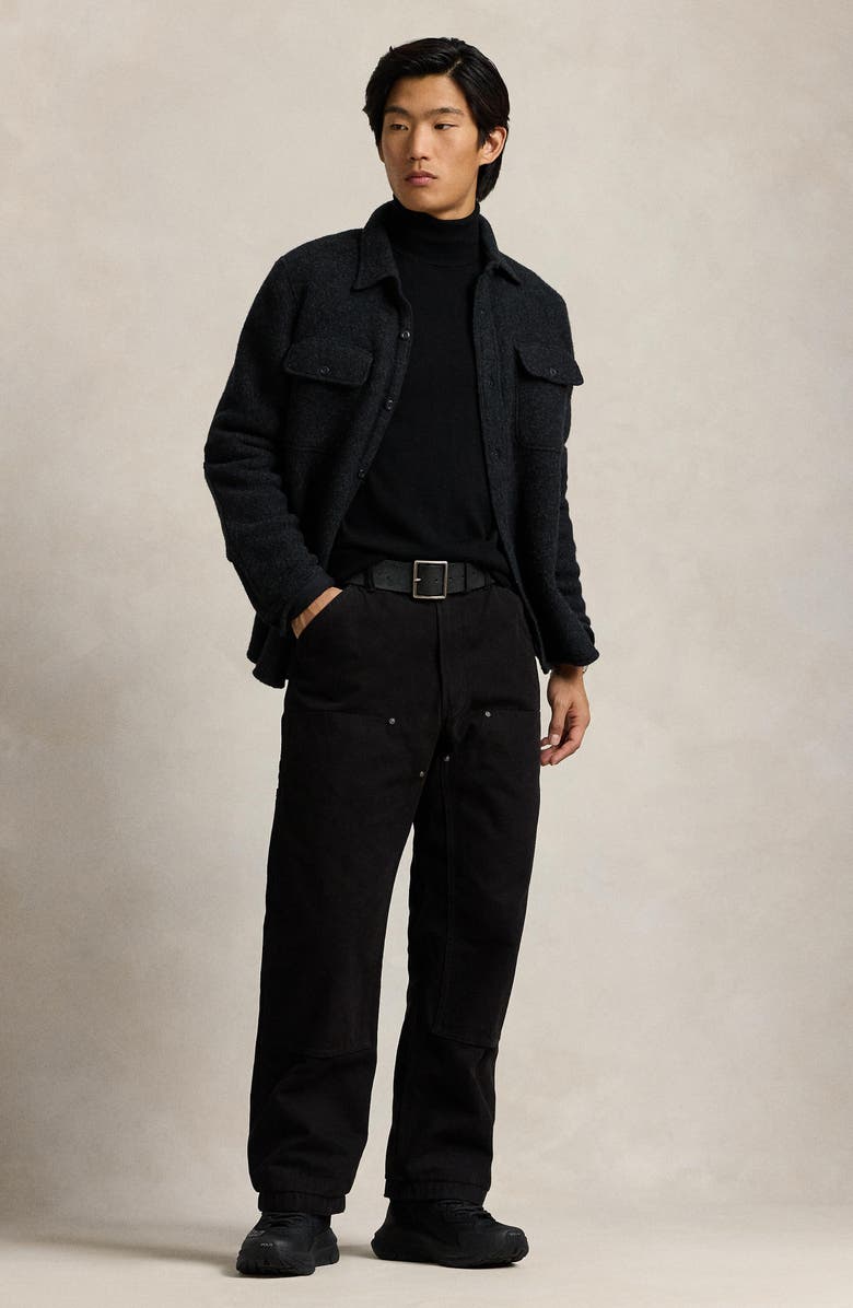 Polo Ralph Lauren Felted Wool Blend Shirt Jacket, Alternate, color, 