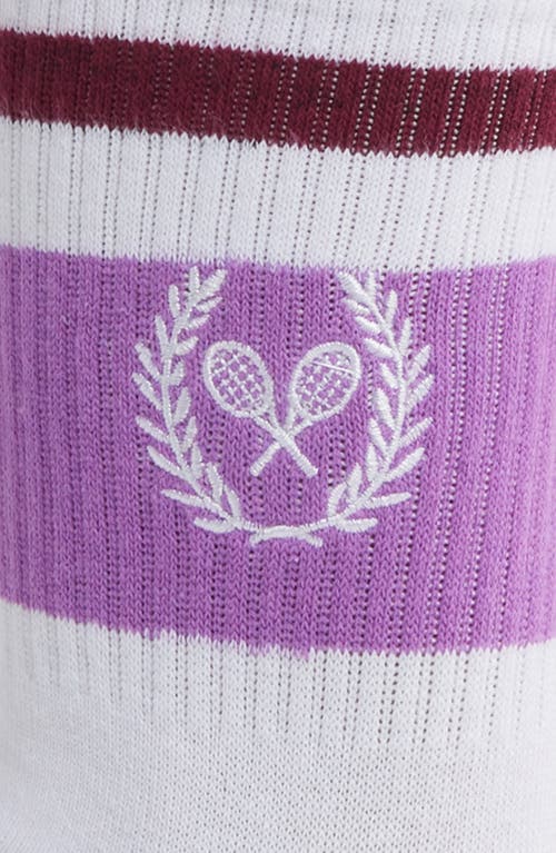 Stems Tennis Club Stripe Crew Socks