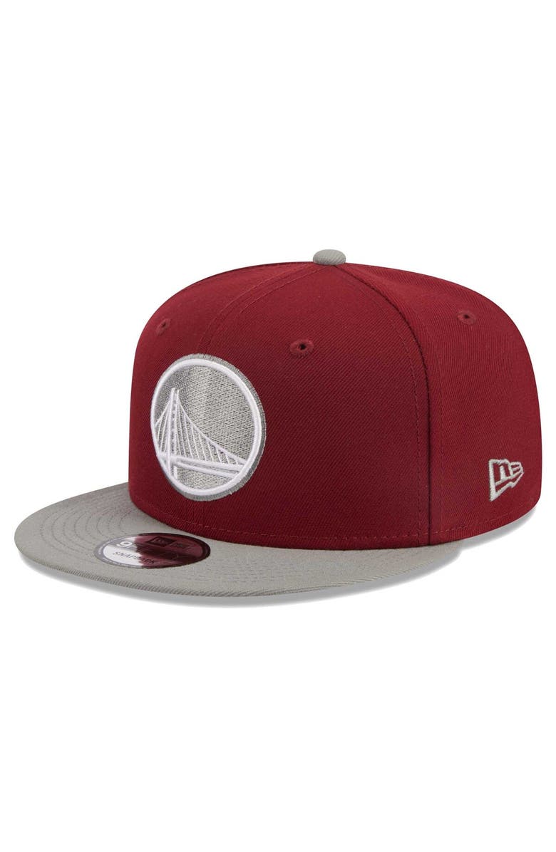 New Era Men's New Era Crimson/Gray Golden State Warriors Color Pack 2-Tone 9FIFTY Snapback Hat, Main, color, 