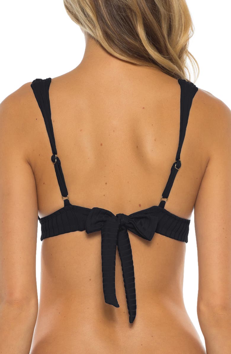 Becca Loreda Ribbed Bikini Top, Alternate, color, 