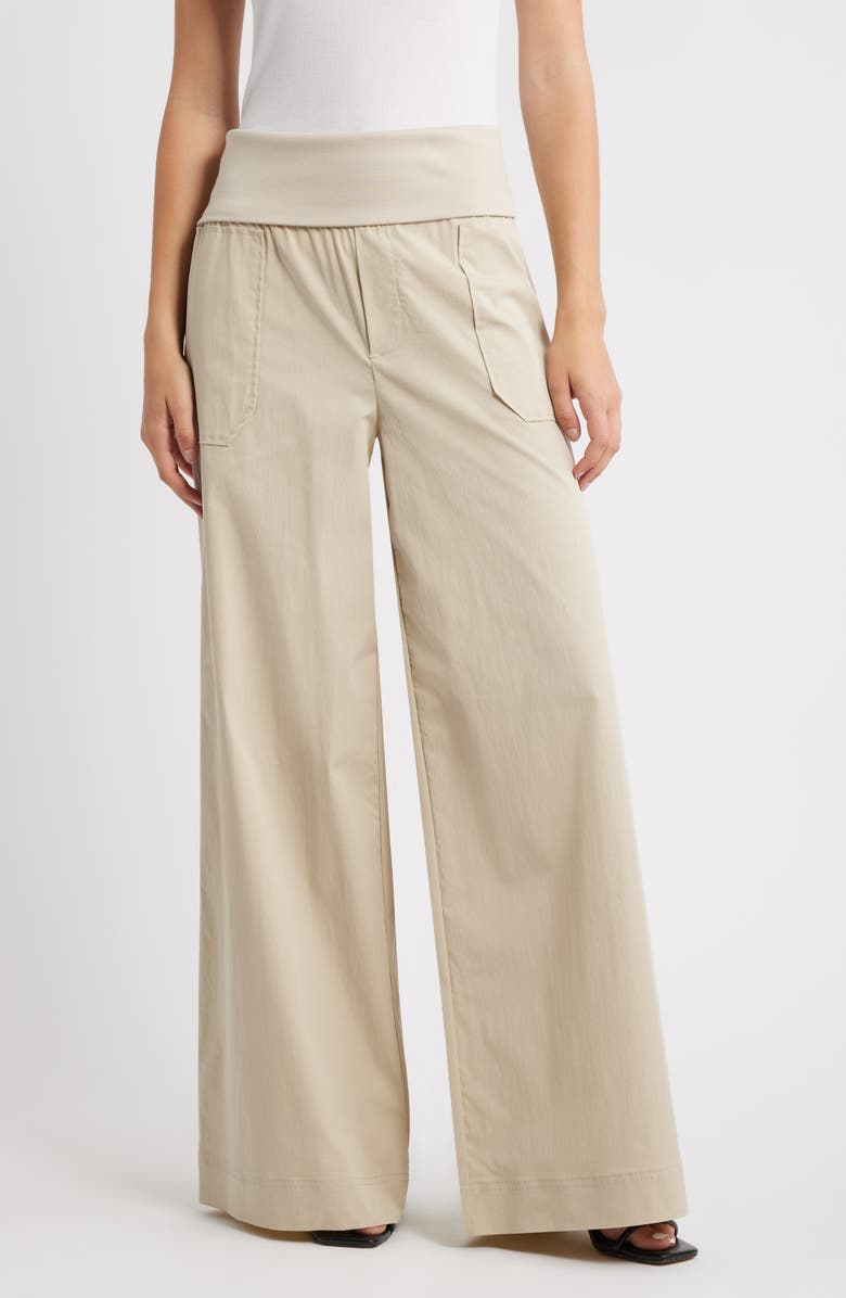 Wit & Wisdom Ultra Skyrise Wide Leg Pants, Main, color, Seashell