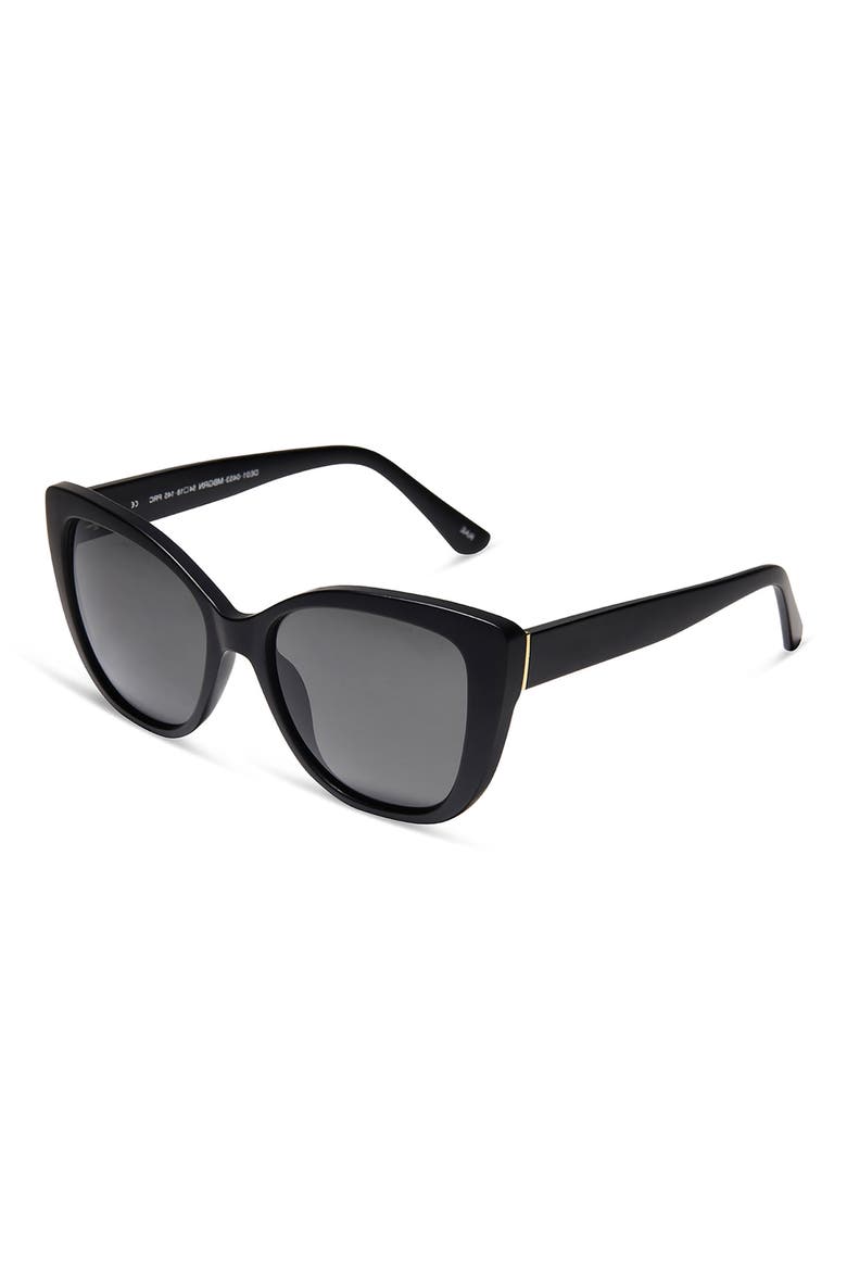 54mm Square Sunglasses, Alternate, color, MATTE BLACK GREY LENS