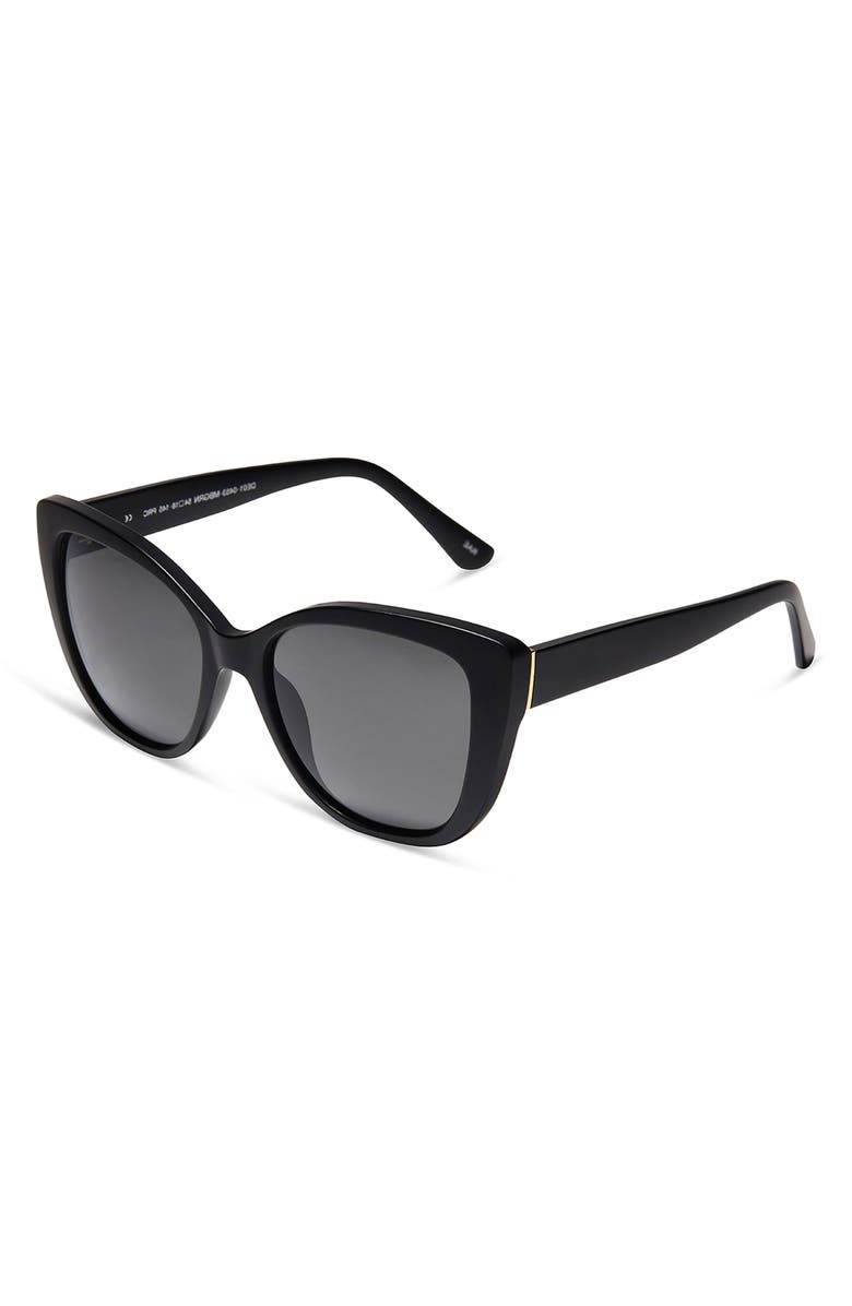 DIFF 54mm Square Sunglasses, Alternate, color, Matte Black Grey Lens