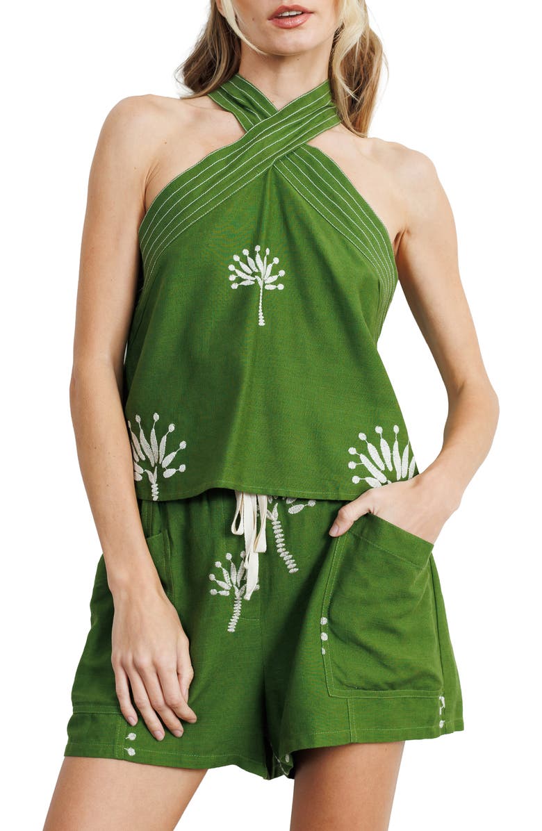 CIEBON Adara Halter Top, Alternate, color, Green