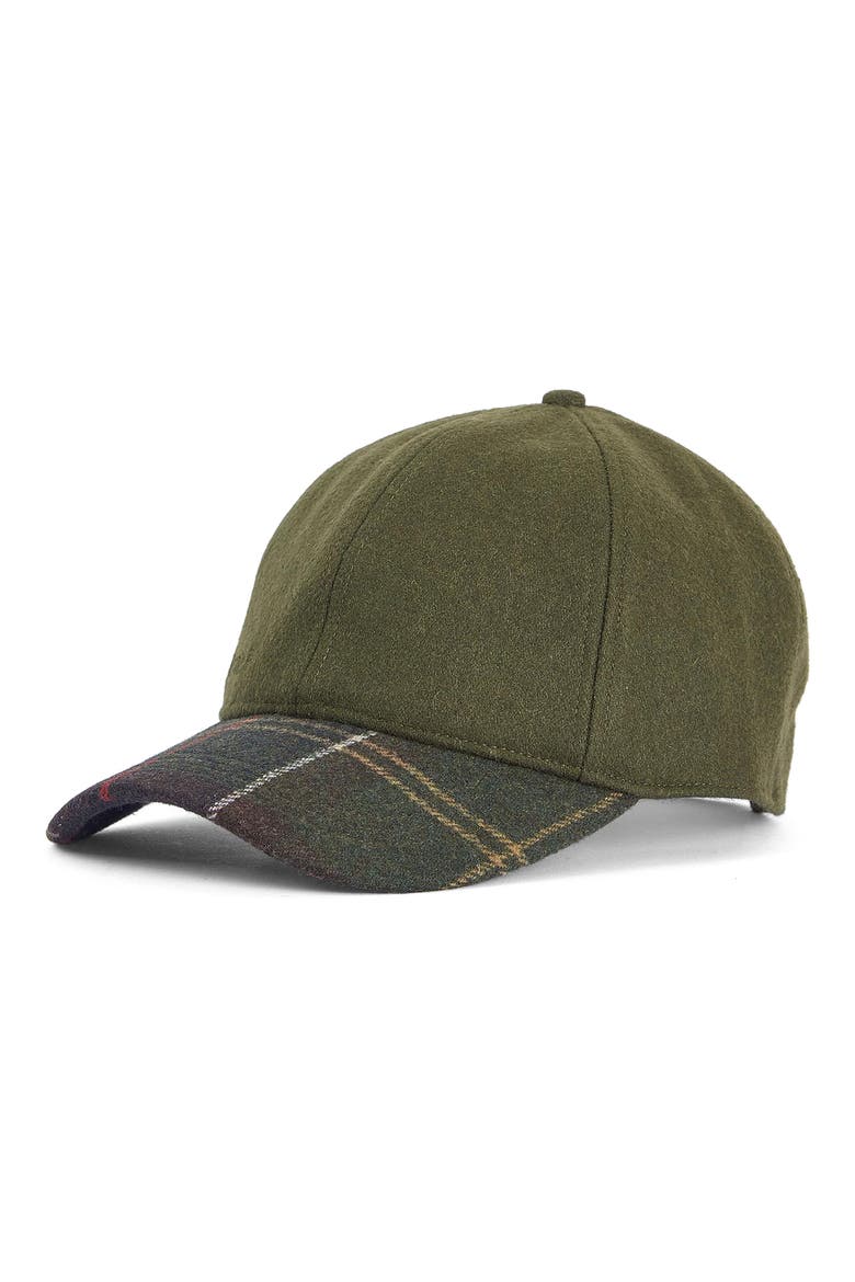 Roker Plaid Wool Blend Baseball Cap, Main, color, FOREST GREEN/CLASSIC