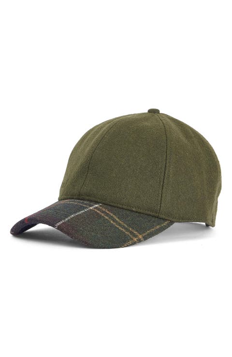 Roker Plaid Wool Blend Baseball Cap