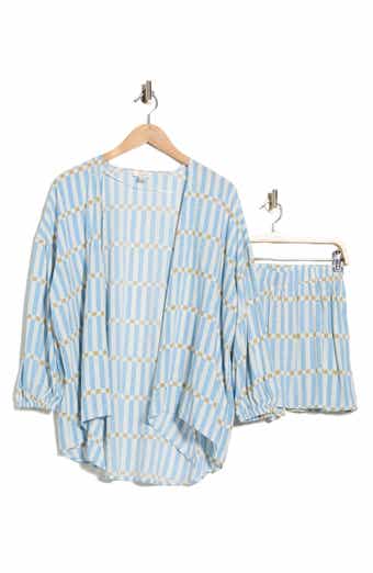 NORDSTROM RACK Flowy Beach Cover-Up Cardigan & Shorts Set
