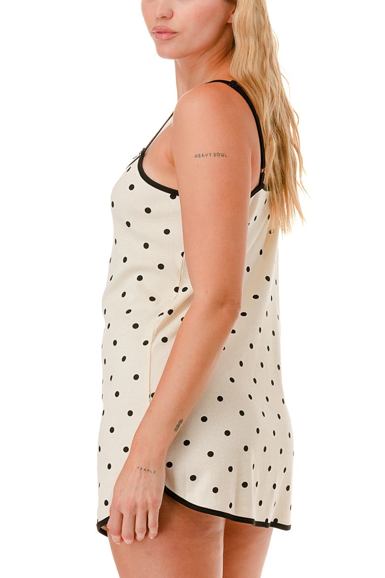 Polka Dot Nightgown, Alternate, color, WHITE