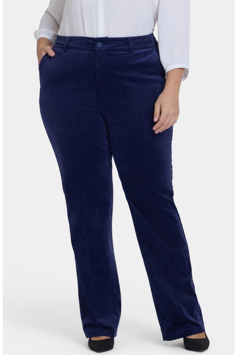 Straight Leg Velveteen Trouser Pants, Main, color, DARK SAPPHIRE