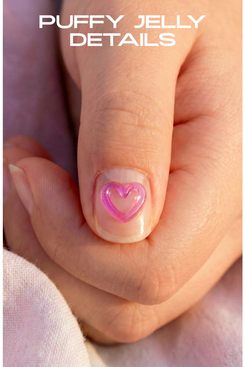 Kids' Jelly Nail Stickers, Alternate, color, PINK