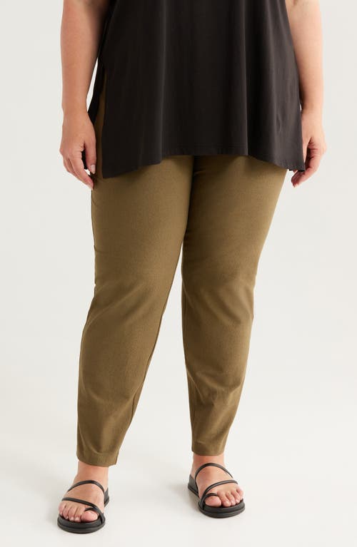 Eileen Fisher Slim Ankle Pants In Green