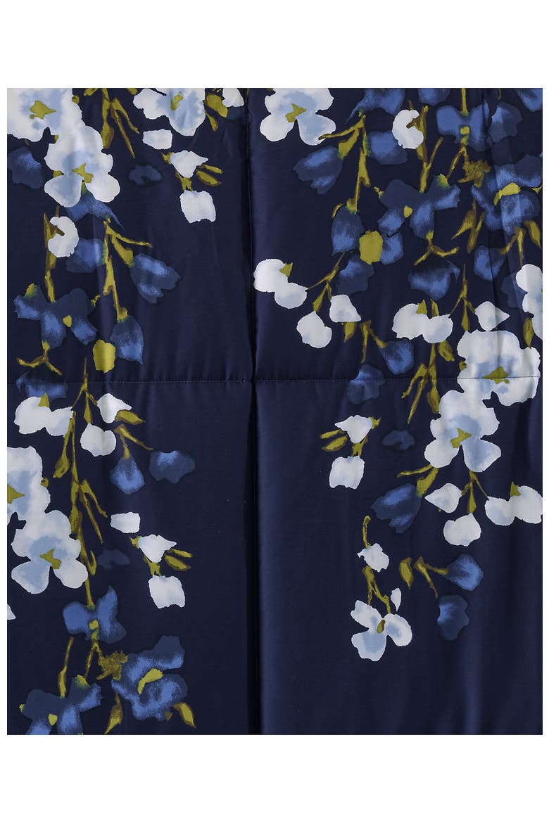 400 Thread Count Premium Supima Cotton No Iron Sateen Comforter, Alternate, color, Deep Sea Navy Floral