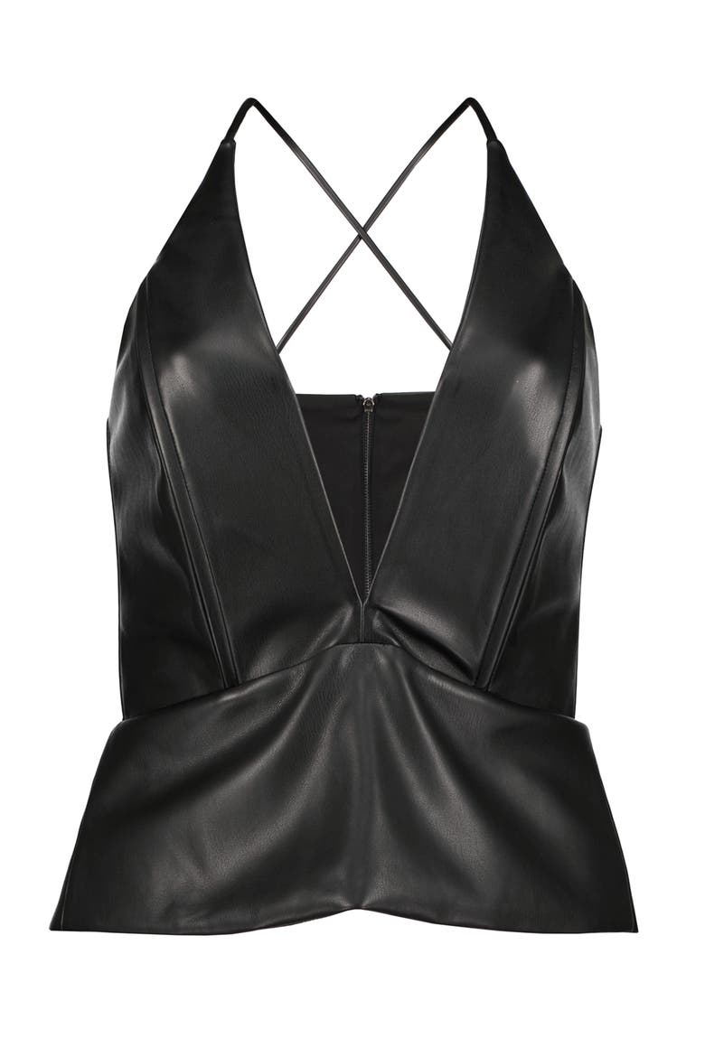 Ethey Peplum Top, Alternate, color, Black