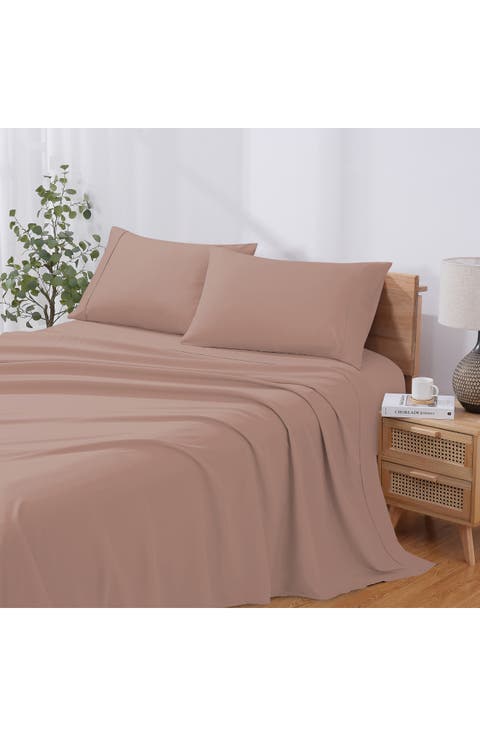 Solid 4-Piece Microfiber Sheet Set