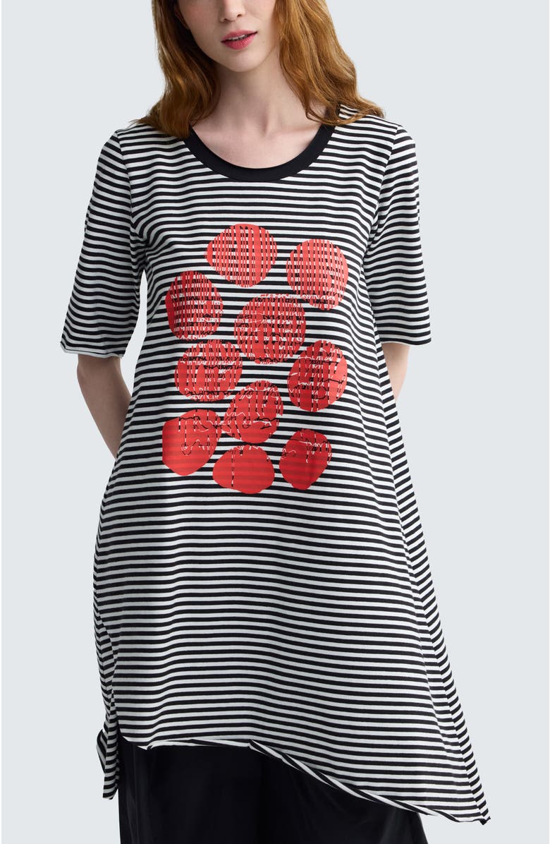 LUUKAA Zarael Striped Jersey Tunic, Main, color, Black Strip