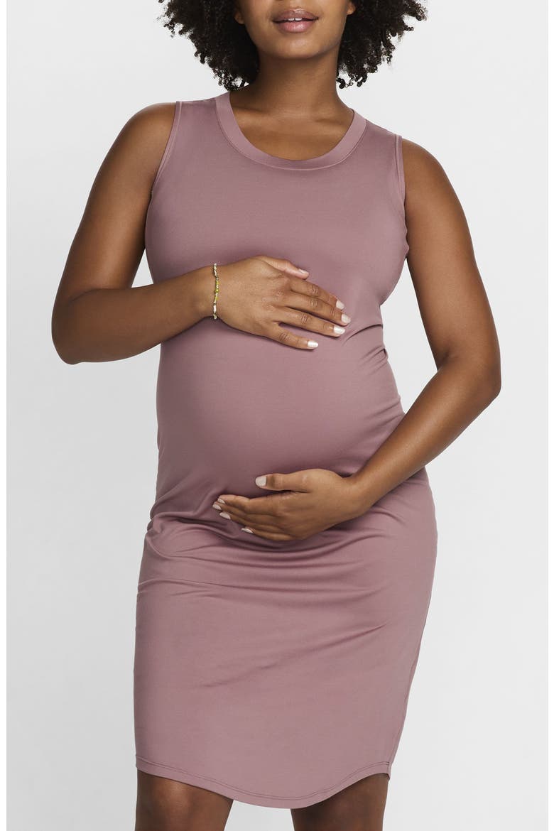 Dri-FIT Sleeveless Knit Maternity Dress, Main, color, SMOKEY MAUVE