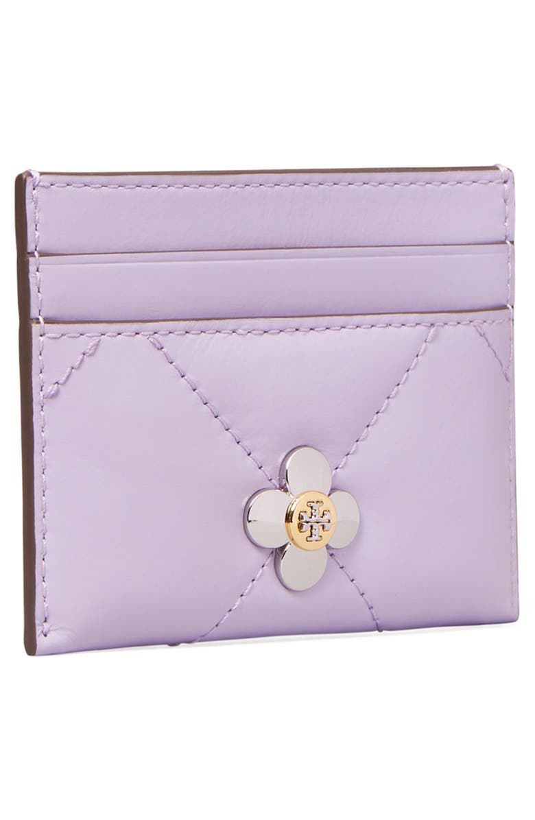 Tory Burch Kira Clover Diamond Quilted Leather Card Case, Alternate, color, 