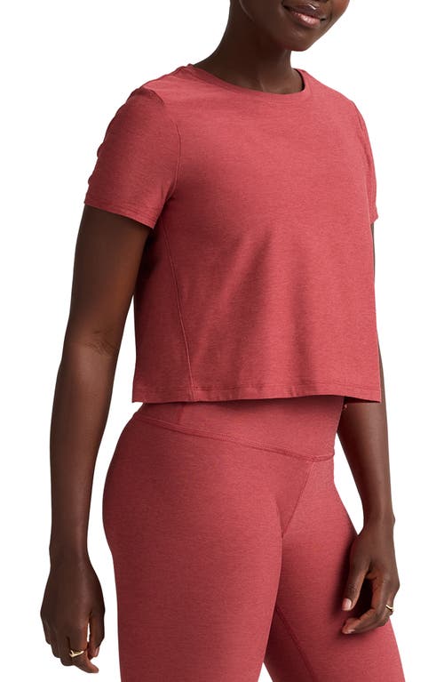 Beyond Yoga Featherweight Supreme Crop T-shirt In Red