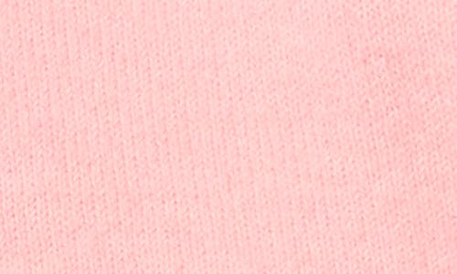 Cece Faux Pearl Heart Embellished Crewneck Sweater In Pink