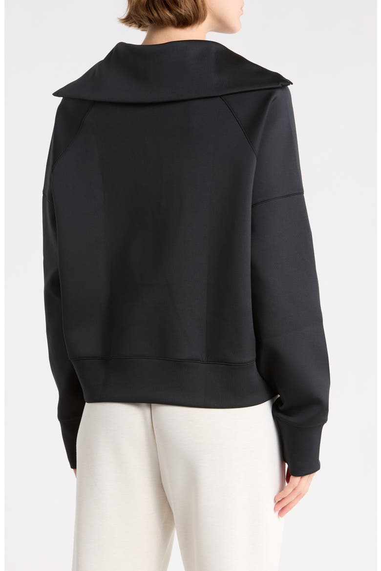 In the Flow Quarter Zip Pullover, Alternate, color, BLACK