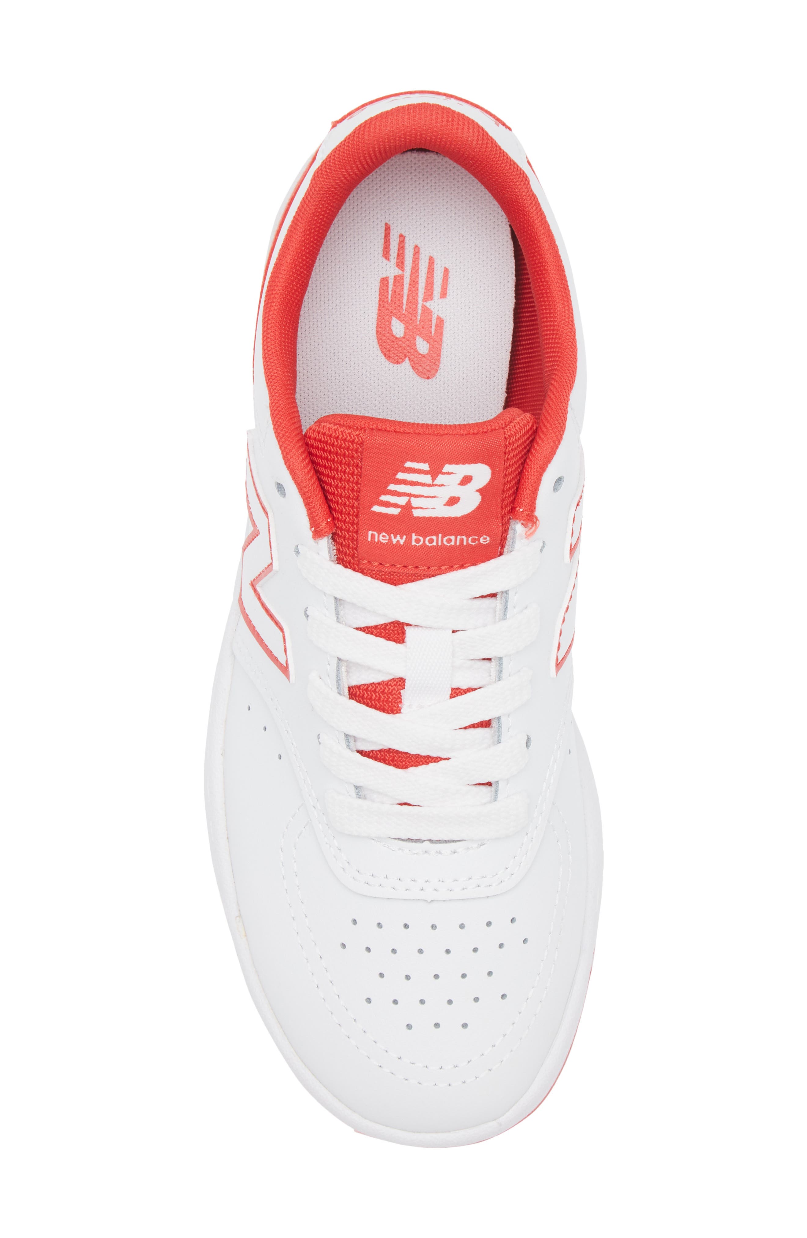 New Balance Kids' BB80 Sneaker, Alternate, color, White/ True Red