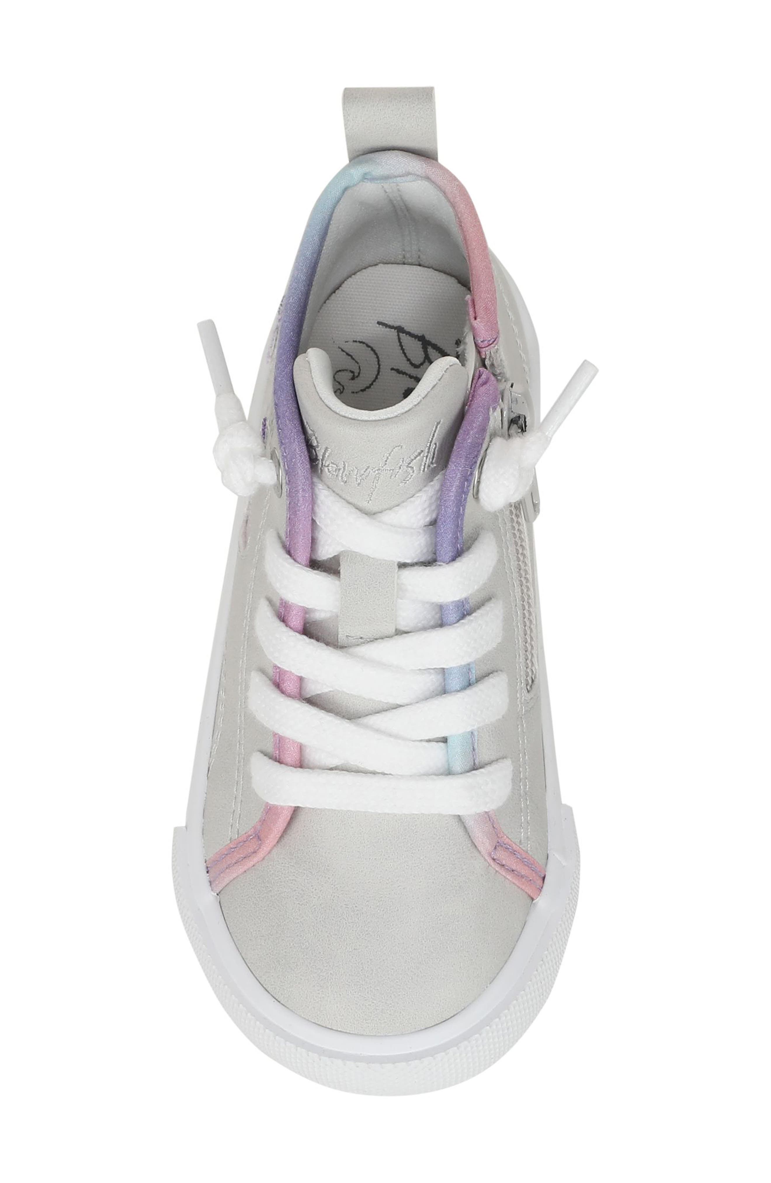 Blowfish Malibu Kids' Vibin' High Top Sneaker, Alternate, color, Grey / Pink / Purple