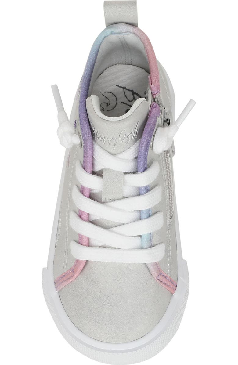 Blowfish Malibu Kids' Vibin' High Top Sneaker, Alternate, color, Grey / Pink / Purple